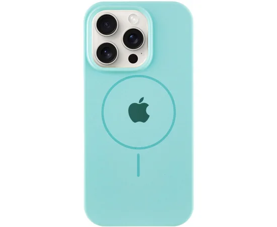 Чехол Silicone Case Full Protective (AA) with MagSafe для Apple iPhone 12 Pro Max (6.7") Бирюзовый / Light Turquoise
