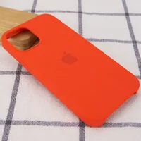 Чехол Silicone Case (AA) для Apple iPhone 12 Pro Max (6.7") Оранжевый / Apricot