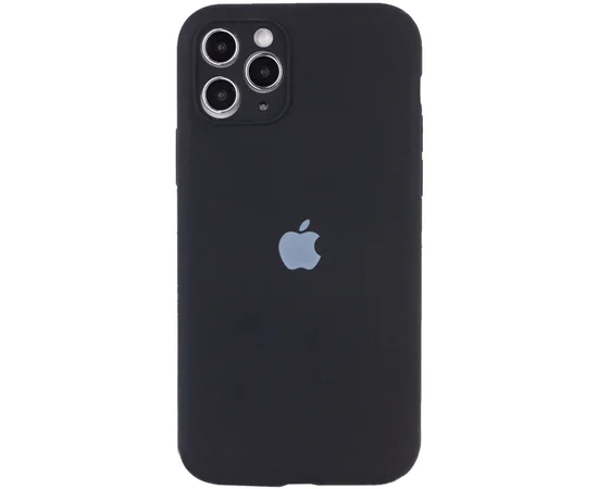 Чохол Silicone Case Full Camera Protective (AA) для Apple iPhone 12 Pro Max (6.7 ") Чорний / Black
