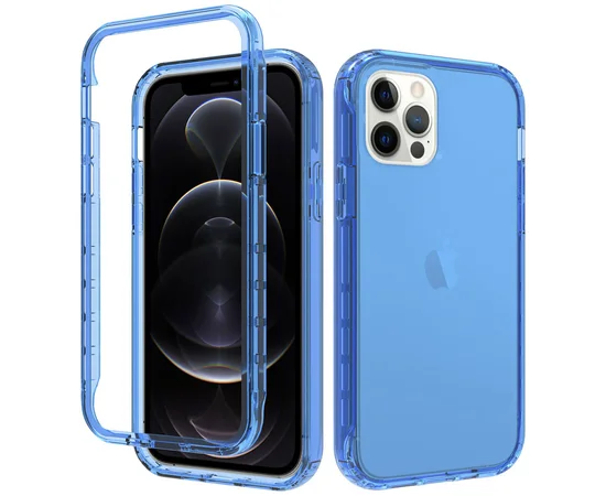 Чохол TPU + PC Full Body з захистом 360 для Apple iPhone 12 Pro Max (6.7 ") Синій