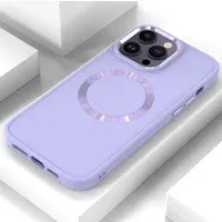 TPU чехол Bonbon Metal Style with MagSafe для Apple iPhone 12 Pro Max (6.7") Сиреневый / Dasheen