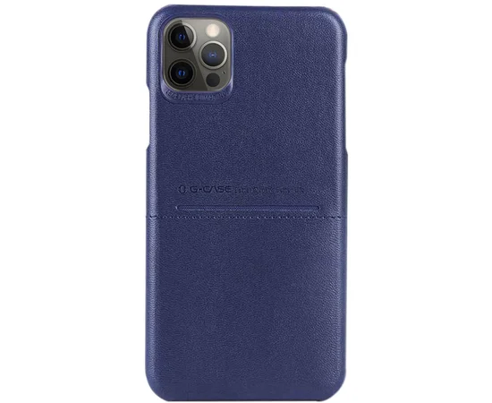 Шкіряна накладка G-Case Cardcool Series для Apple iPhone 12 Pro Max (6.7 ") Синій