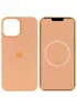 Чохол Silicone case (AAA) full with Magsafe and Animation для Apple iPhone 12 Pro Max (6.7 ") Помаранчевий / Cantaloupe