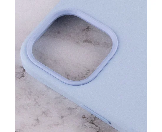 Чохол Silicone case (AAA) full with Magsafe and Animation для Apple iPhone 12 Pro Max (6.7 ") Блакитний / Cloud Blue