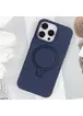 Чохол Silicone Case Full Protective NO LOGO with Ring для Apple iPhone 12 Pro Max (6.7") Dark Blue