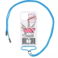 Чехол TPU Crossbody Street Style для Apple iPhone 12 Pro Max (6.7") Merlin / Голубой