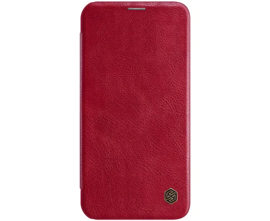 Шкіряний чохол (книжка) Nillkin Qin Series для Apple iPhone 12 Pro Max (6.7 ") Червоний