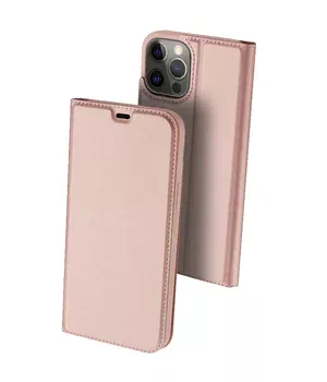 Чохол-книжка Dux Ducis з кишенею для візиток для Apple iPhone 12 Pro Max (6.7 ") Rose Gold