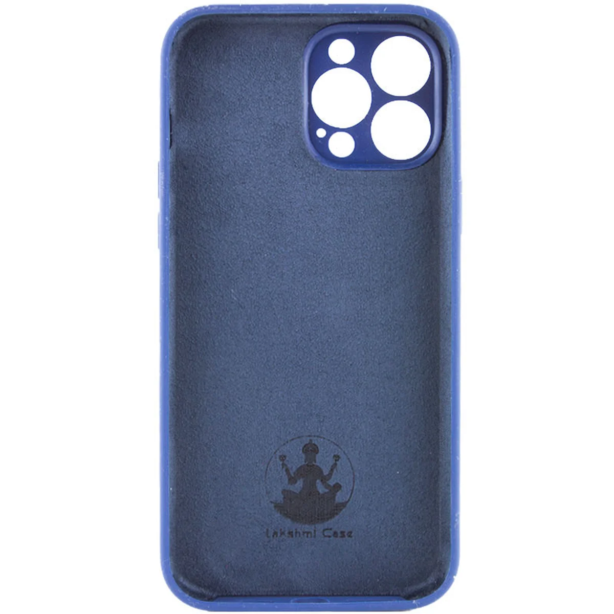 Чохол Silicone Case Lakshmi Square Full Camera для Apple iPhone 12 Pro Max (6.7") Синій / Deep navy