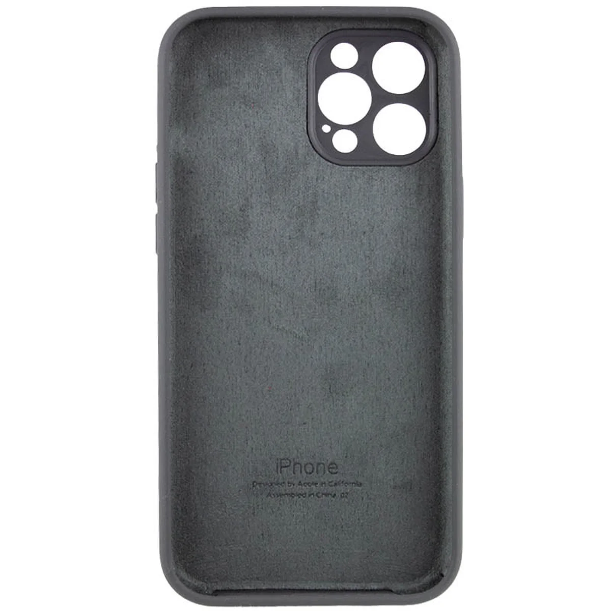 Чохол Silicone Case Full Camera Protective (AA) для Apple iPhone 12 Pro Max (6.7") Сірий / Dark Gray / PVH