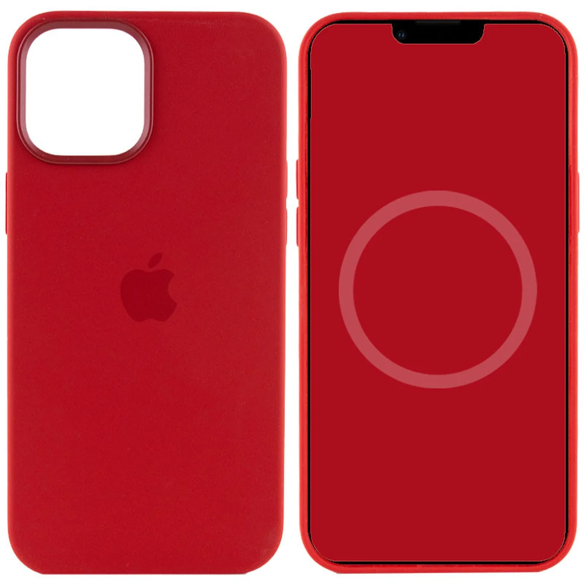 Чохол Silicone case (AAA) full with Magsafe and Animation для Apple iPhone 12 Pro Max (6.7 ") Червоний / Red