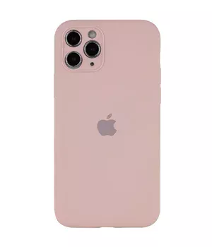 Чехол Silicone Case Full Camera Protective (AA) для Apple iPhone 12 Pro Max (6.7") Розовый / Pink Sand