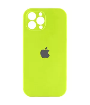 Чехол Silicone Case Full Camera Protective (AA) для Apple iPhone 12 Pro Max (6.7") Кислотно-зеленый / Acid Green