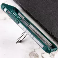 Ударопрочный чехол Transformer CrystalRing для Apple iPhone 12 Pro Max (6.7") Темно-зеленый