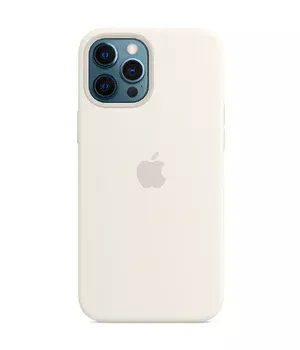 Чохол Silicone case (AAA) full with Magsafe and Animation для Apple iPhone 12 Pro Max (6.7 ") Білий / White