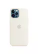 Чохол Silicone case (AAA) full with Magsafe and Animation для Apple iPhone 12 Pro Max (6.7 ") Білий / White