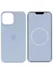 Чохол Silicone case (AAA) full with Magsafe and Animation для Apple iPhone 12 Pro Max (6.7 ") Блакитний / Cloud Blue