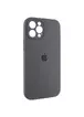 Чехол Silicone Case Full Camera Protective (AA) для Apple iPhone 12 Pro Max (6.7") Серый / Dark Gray / PVH