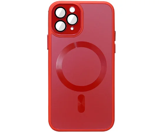 Чехол TPU+Glass Sapphire Midnight with MagSafe для Apple iPhone 12 Pro Max (6.7") Красный / Red