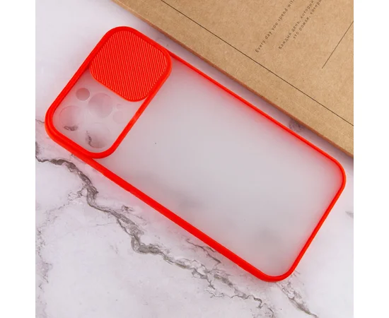 Чохол Camshield mate TPU зі шторкою для камери для Apple iPhone 12 Pro Max (6.7 ") Червоний