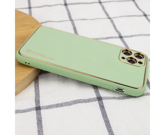 Шкіряний чохол Xshield для Apple iPhone 12 Pro Max (6.7 ") Зелений / Pistachio