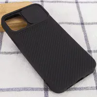 Чехол Camshield Square TPU со шторкой для камеры для Apple iPhone 12 Pro Max (6.7") Черный