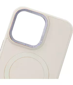 Шкіряний чохол Bonbon Leather Metal Style with MagSafe Apple iPhone 12 Pro Max (6.7") Рожевий / Light pink
