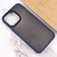 TPU + PC чохол Metal Buttons для Apple iPhone 12 Pro Max (6.7 ") Синій
