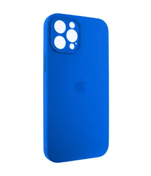 Чехол Silicone Case Full Camera Protective (AA) для Apple iPhone 12 Pro Max (6.7") Синий / Capri Blue