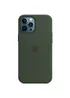 Чохол Silicone case (AAA) full with Magsafe and Animation для Apple iPhone 12 Pro Max (6.7 ") Зелений / Cyprus Green