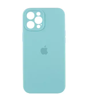 Чехол Silicone Case Full Camera Protective (AA) для Apple iPhone 12 Pro Max (6.7") Бирюзовый / Marine Green