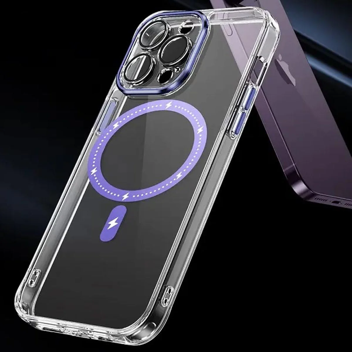 Чохол TPU+PC Colorful with MagSafe для Apple iPhone 12 Pro Max (6.7") Purple