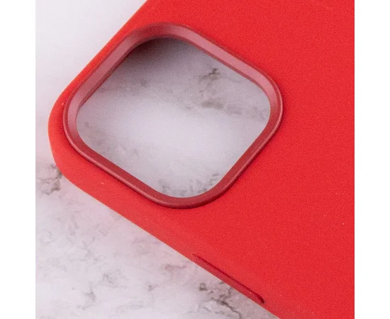 Чохол Silicone case (AAA) full with Magsafe and Animation для Apple iPhone 12 Pro Max (6.7 ") Червоний / Red