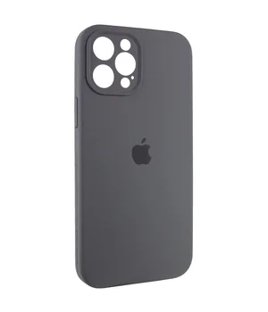 Чохол Silicone Case Full Camera Protective (AA) для Apple iPhone 12 Pro Max (6.7") Сірий / Dark Gray