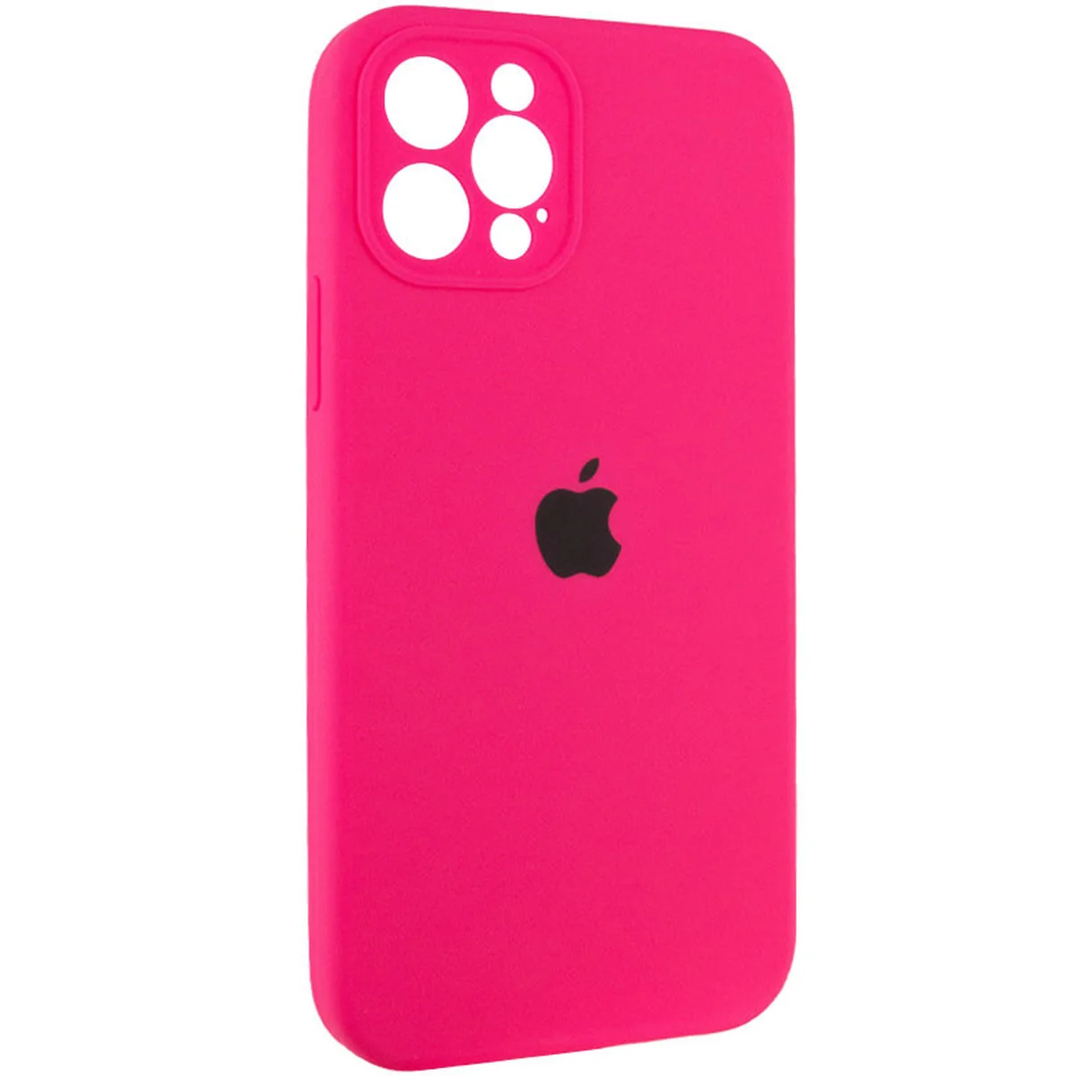 Чохол Silicone Case Full Camera Protective (AA) для Apple iPhone 12 Pro Max (6.7 ") Рожевий / Barbie pink
