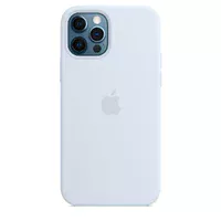 Чехол Silicone case (AAA) full with Magsafe для Apple iPhone 12 Pro Max (6.7") Голубой / Cloud Blue