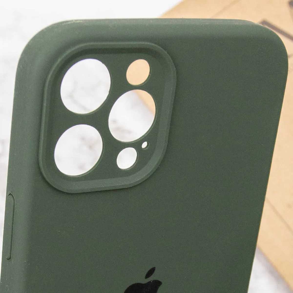 Чохол Silicone Case Full Camera Protective (AA) для Apple iPhone 12 Pro Max (6.7 ") Зелений / Cyprus Green