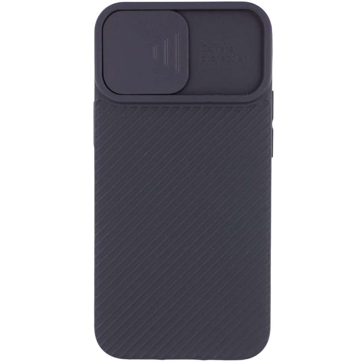 Чехол Camshield Square TPU со шторкой для камеры для Apple iPhone 12 Pro Max (6.7") Черный