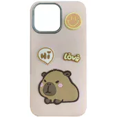 Чохол TPU Leather Toys для Apple iPhone 12 Pro Max / 13 Pro Max (6.7") Capybara / Pink