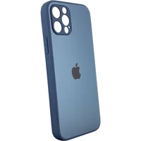 TPU+Glass чехол Matte Candy Full camera для Apple iPhone 12 Pro Max (6.7") Синий