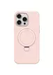 Чохол Silicone Case Full Protective NO LOGO with Ring для Apple iPhone 12 Pro Max (6.7") Pink