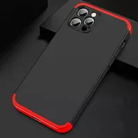 Пластикова накладка GKK LikGus 360 градусів (opp) для Apple iPhone 12 Pro Max (6.7 ") Чорний / Червоний