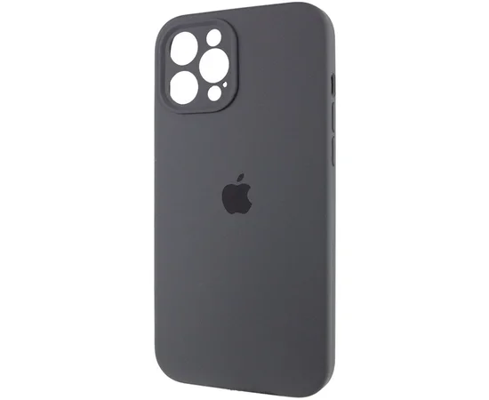 Чехол Silicone Case Full Camera Protective (AA) для Apple iPhone 12 Pro Max (6.7") Серый / Dark Gray