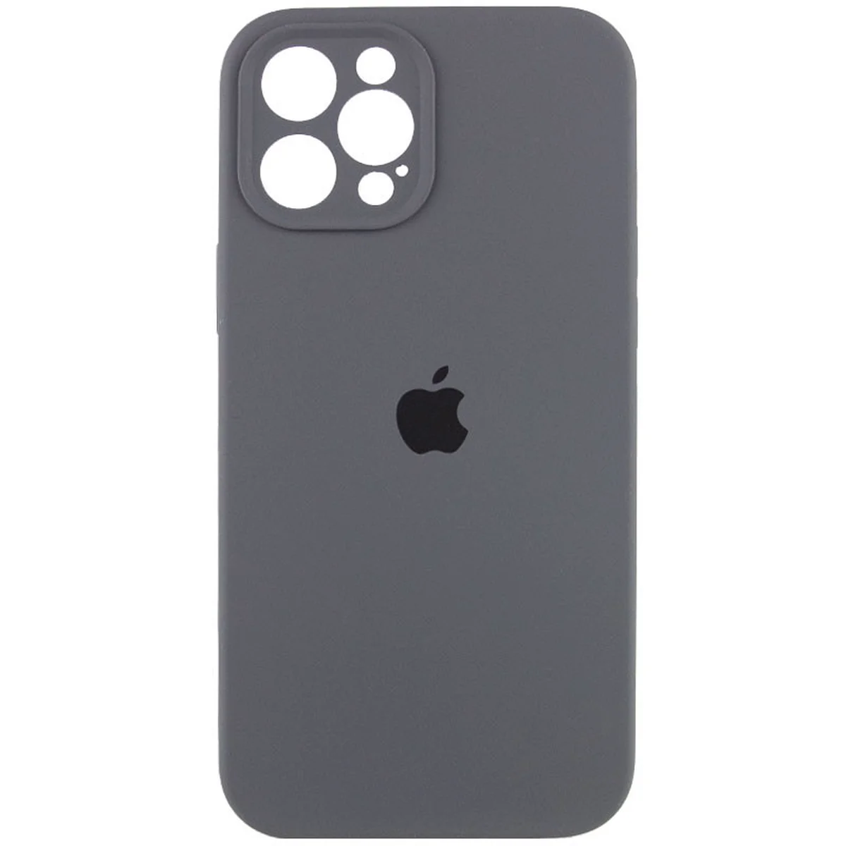 Чехол Silicone Case Full Camera Protective (AA) для Apple iPhone 12 Pro Max (6.7") Серый / Dark Gray
