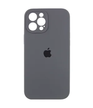 Чохол Silicone Case Full Camera Protective (AA) для Apple iPhone 12 Pro Max (6.7") Сірий / Dark Gray