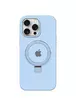 Чехол Silicone Case Full Protective with Ring для Apple iPhone 12 Pro Max (6.7") Blue