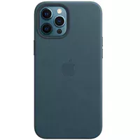 Шкіряний чохол Leather Case (AAA) для Apple iPhone 12 Pro Max (6.7 ") Blue