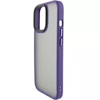 TPU+PC чехол Metal Buttons для Apple iPhone 12 Pro Max (6.7") Темно-фиолетовый