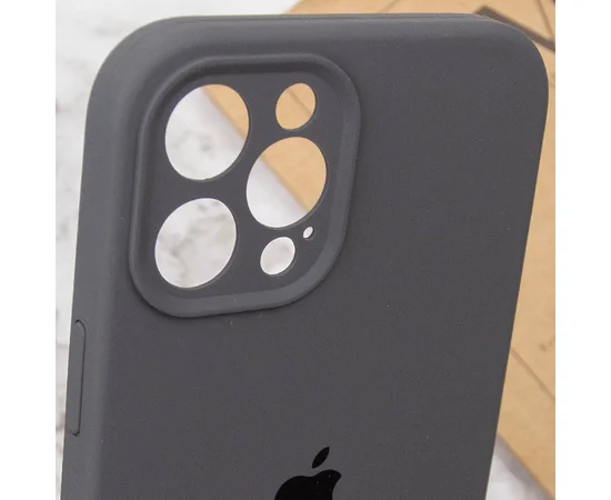Чехол Silicone Case Full Camera Protective (AA) для Apple iPhone 12 Pro Max (6.7") Серый / Dark Gray