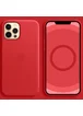 Кожаный чехол Leather Case (AAA) with MagSafe and Animation для Apple iPhone 12 Pro Max (6.7") Red